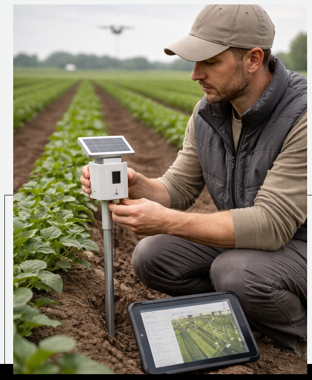 IoT мониторинг сельскохозяйственных полей и контроля в Стрежевом