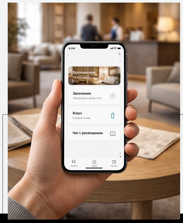 Мобильное приложение для гостей отеля в Стрежевом, управление сервисом